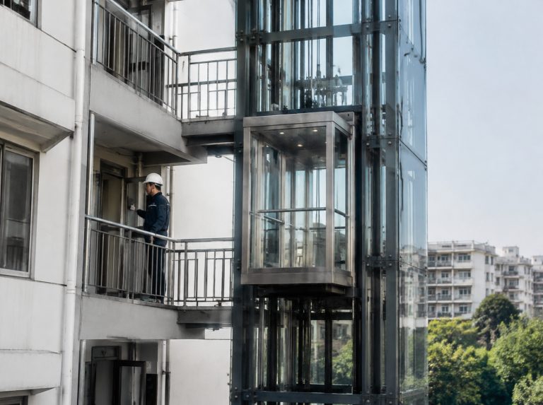 资阳旧楼加建观光电梯